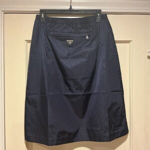 NWOT Prada Women Navy Blue Re-Nylon Skirt, Size 42 = M-L